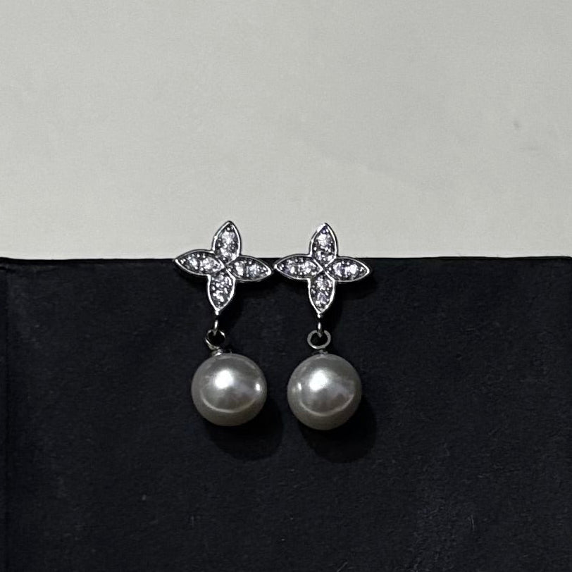 S925 Zircon Star Drop Earrings