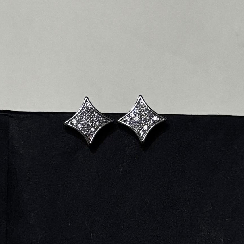 S925 zircon Square Studs