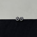 S925 Zircon Round Stud Earrings