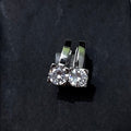 S925 Zircon White Stone Hoop Earrings