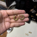 Leaf circle Golden Hoops