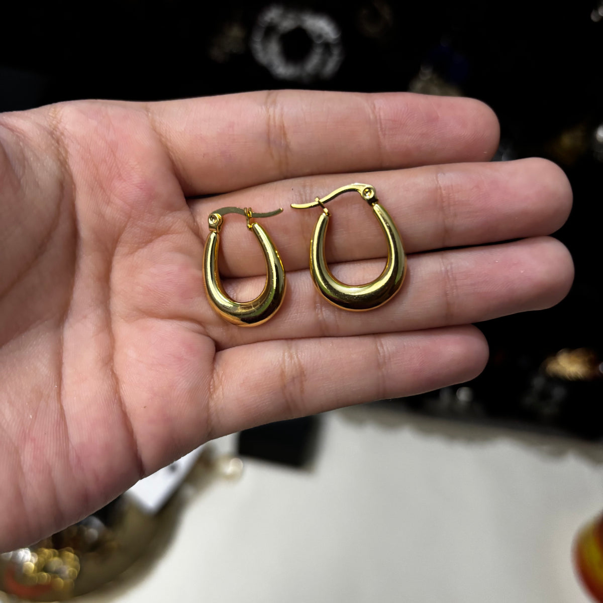Plain Golden Earrings
