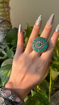 Afghani Antique Stone Embellished Ring