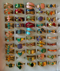 Any 6 Enamel Rings in 999/-